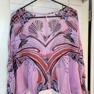 Free People multi color blouse